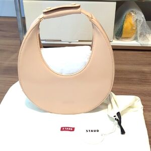 NWT STAUD Women's Beige Half Moon Bag